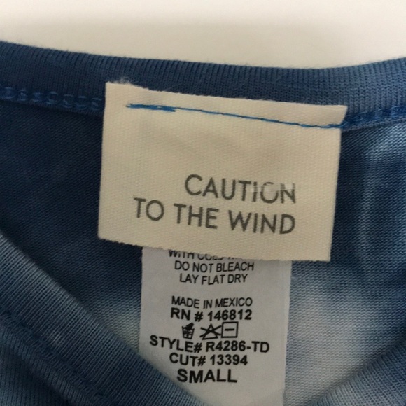 Tie Dye T- Shirt Caution To The Wind - Picture 3 of 5